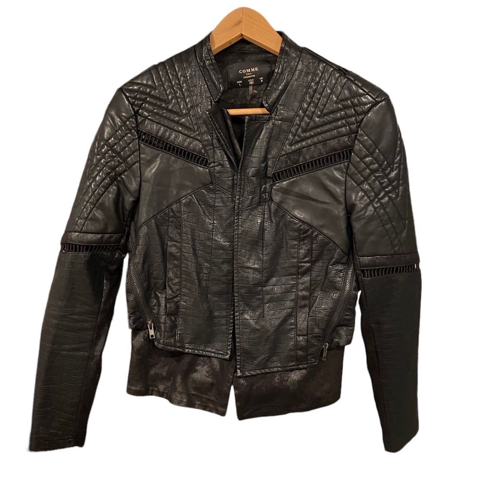 Black vegan leather jacket